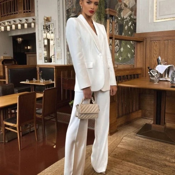 Zara new  tuxedo white suit - Picture 2 of 15